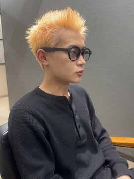 フレーム 博多店(FRAME) スパイキーショート×ハイトーンオレンジピンク