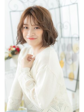 エイトサロン 八潮(8salon) 八潮/髪質改善/マロンベージュ×ふんわりウェーブミディアムl