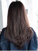 ☆レイヤーカット毛先ワンカールくせ毛風カール薄めバングデジパ