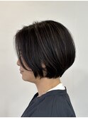 ハイライト/大人ショート/艶髪/本気のヘアケア
