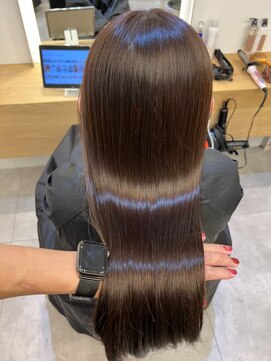 ジーナ 船橋(Zina) 髪質改善＊ロングレイヤーグレーベージュ＊美髪【Zina船橋】