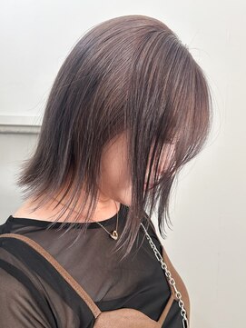 カシェル トウキョウ(Cashel Tokyo) ブリーチなしダブルカラー ライトニング ボブ ラベンダー
