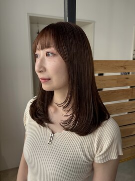 フリック 堺東店(FLICK) ミディアムレイヤー/ショコラブラウン/髪質改善/大阪/堺東