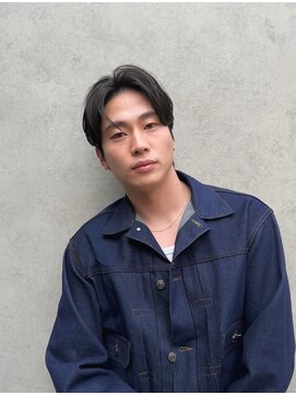 グローブス 表参道(THE GLOBES) メンズセンターパート×大人ニュアンスパーマ