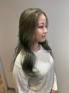 【サメシマ】色落ち◎オリーブベージュ