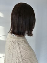 ヘアデザイン アンジェロ(Hair Design Angelo)&nbsp;切りっぱなしボブ/ブラウンカラー/30代/40代
