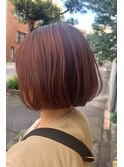 まるみボブ×オレンジベージュ