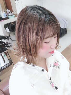 エルフゥ(Elle fou) シースルーバング☆あご下ボブ