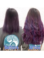 エクステ専門店あるじゃんすー 宇都宮店 パープルMIX#シールエクステ#エクステ#ラベンダーピンク#宇都宮