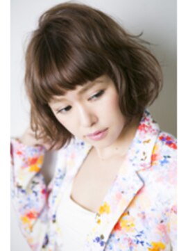 ネウィ ハウオリ 札幌駅前(newi hau'oli) 大人かわいいブランジュ前下がりボブ小顔無造作カール