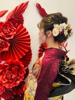 ソレイユ フタガワ(SOLEIL FUTAGAWA)&nbsp;着物スタイル♪ふわふわ編み込みスタイル☆