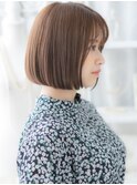 ■マットブラウン大人かわいい前下がりボブ17★越谷20代30代40代