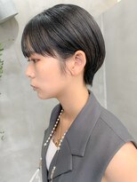 テトヘアー(teto hair) マッシュショート、耳かけショート、ブルーブラック