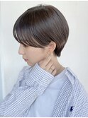大人ショートボブ丸みショートカットマッシュショート前髪あり