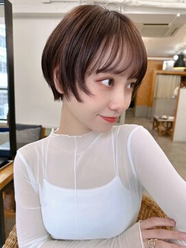 ハニー 町田(HONEY) レイヤーマッシュボブ ワイドバング ココアベージュ