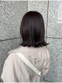 ボブ/髪質改善/似合わせカット/フルバング/レッドブラウン