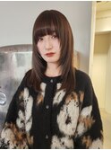 レイヤーカット前髪ありミディアムレイヤーロング顔周りレイヤー