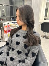 赤味、オレンジ味を無くしたい方必見◎柔らかい透明感たっぷり【オリーブカラー】