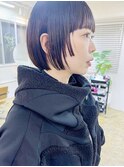ステップカットぱっつん前髪ボブ＆黒髪ミニボブ/タッセルボブ