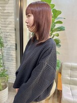 ハヤシ(HAYASHI) 前髪小顔似合わせ美髪レイヤーカットワインレッドチェリーレッド