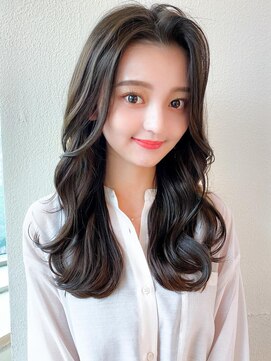 ラルユー 金山(LallYou) デジタルパーマ前髪パーマ韓国くびれミディアムチェリーブラウン