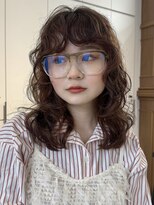 ロンドアンメゾン 原宿(Lond un Maison.)&nbsp;デジタルパーマチェリーブラウンブリーチなし顔周り前髪/池袋