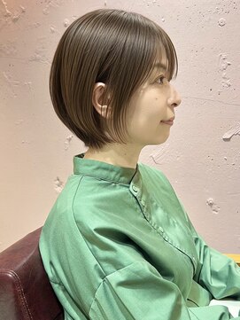ラミエ バイ メルト 吉祥寺(lamie by melt) *滝田*白髪ぼかしハイライト30代40代50代丸みショートボブ吉祥寺