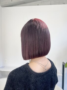 シュク 高円寺(SYUK) ボブ/ブリーチなし/ピンクベージュ/ケア【SYUK高円寺】kanna