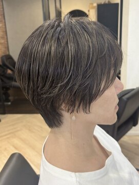 ハーツ(Heart's) ショート×白髪ぼかしハイライト30代40代50代