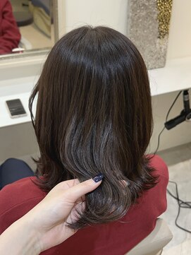 グレージュカラー/オフィスカラー/伸ばしかけ/透明感カラー