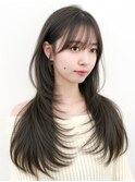 顔周り　前髪　 レイヤーカット　韓国ヘア　透明感カラー &nbsp;&nbsp;