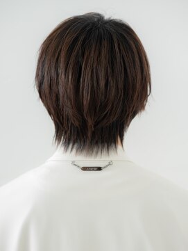 モッズヘア メン 南越谷南口店(mod's hair men) ダークアッシュ斜めバング王道刈り上げない大人ショートg南越谷