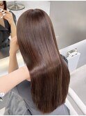 : 髪質改善カラー × brown color :