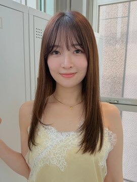 セシルへアー JR京都駅前店(Cecil hair) シアーバング/ミディアム/ヘーゼルベージュ/ミントブラウン