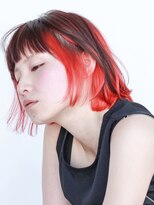 テトヘアー(teto hair)&nbsp;BOB［レッドブラウン × ビビッドレッド］