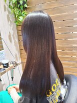 ヘアサロン フラット(hair salon flat)&nbsp;プロテスTRツヤ髪ストレートロング20代30代ナチュラルブラウン