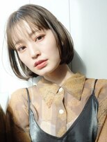 アルバム 池袋(ALBUM) ナチュラルストレートボブ_グレージュカラーボブウルフ_29091