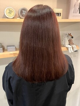 ミルヘアデザイン(mil hair design) レイヤーカットアッシュカラーグレージュ透明感カラー前髪