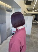 ボルドーカラー ボブカット【野呂朱里】