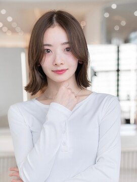 ケアリー 浦和美園(Carelly) 大人かわいい前髪セシルカットココアブラウンフリンジウェーブす