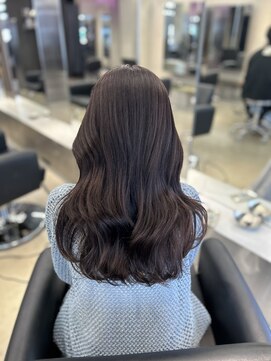 ペレ 栄店(PELE) デザインカラー/レイヤーカット/ウェットヘア/オリーブベージュ