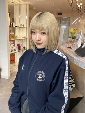 ソワンドブレスセルン 心斎橋(soin de brace cerne) ダブルカラー/ブリーチ/ベージュ/髪質改善/レイヤー/ボブ/心斎橋