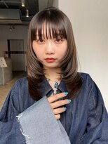 アルバム 池袋(ALBUM) 秋色透明感カラーオリーブカラーウルフレイヤーロング_9996