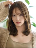 【F】ナチュラルかわいいストレートミディアム