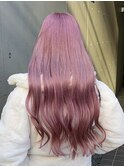 ミルクティーベージュローライトインナーカラーハイライト