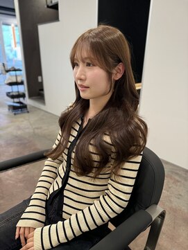 ハイフン 伊勢崎(hyphen) 韓国ヘア☆レイヤーカット☆顔まわりカット☆透明感ベージュ