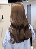 韓国 くびれロング レイヤー ワンホンヘア 小顔前髪