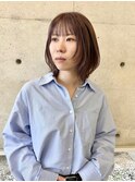 ブリーチなしダブルカラー_顔まわりレイヤーカットボブ