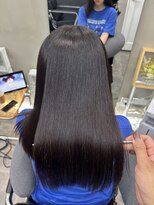 ファビ 渋谷(Fab)&nbsp;くびれヘア/暗めカラー/アプリコットオレンジ/縮毛矯正