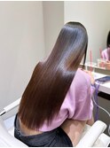 縮毛矯正×ナチュラルブラウン